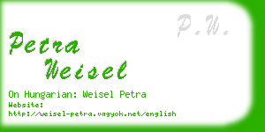 petra weisel business card